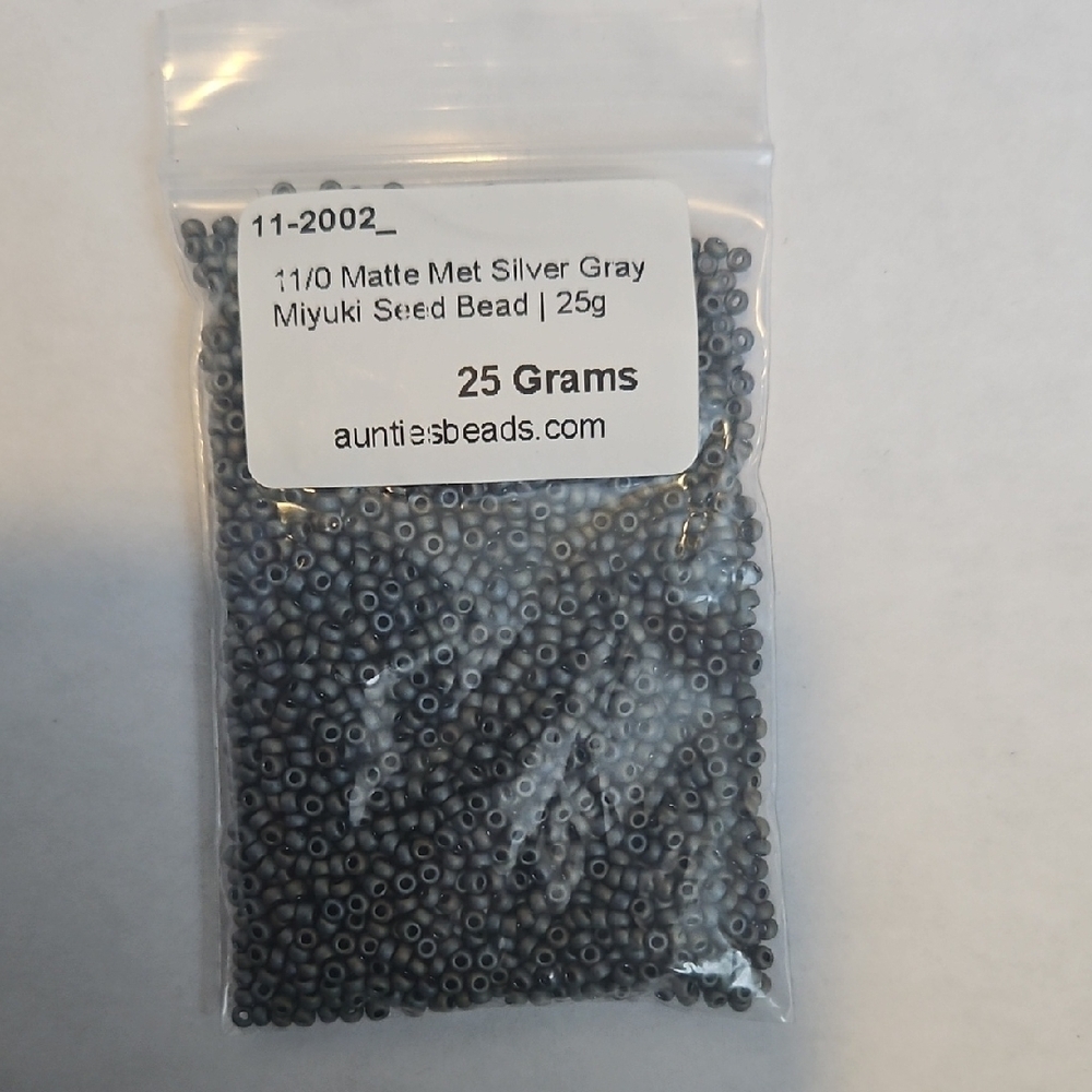 Miyuki 11/0 Seed Beads in Brown, Grey, Orange, and Cream - Picture 5 of 7